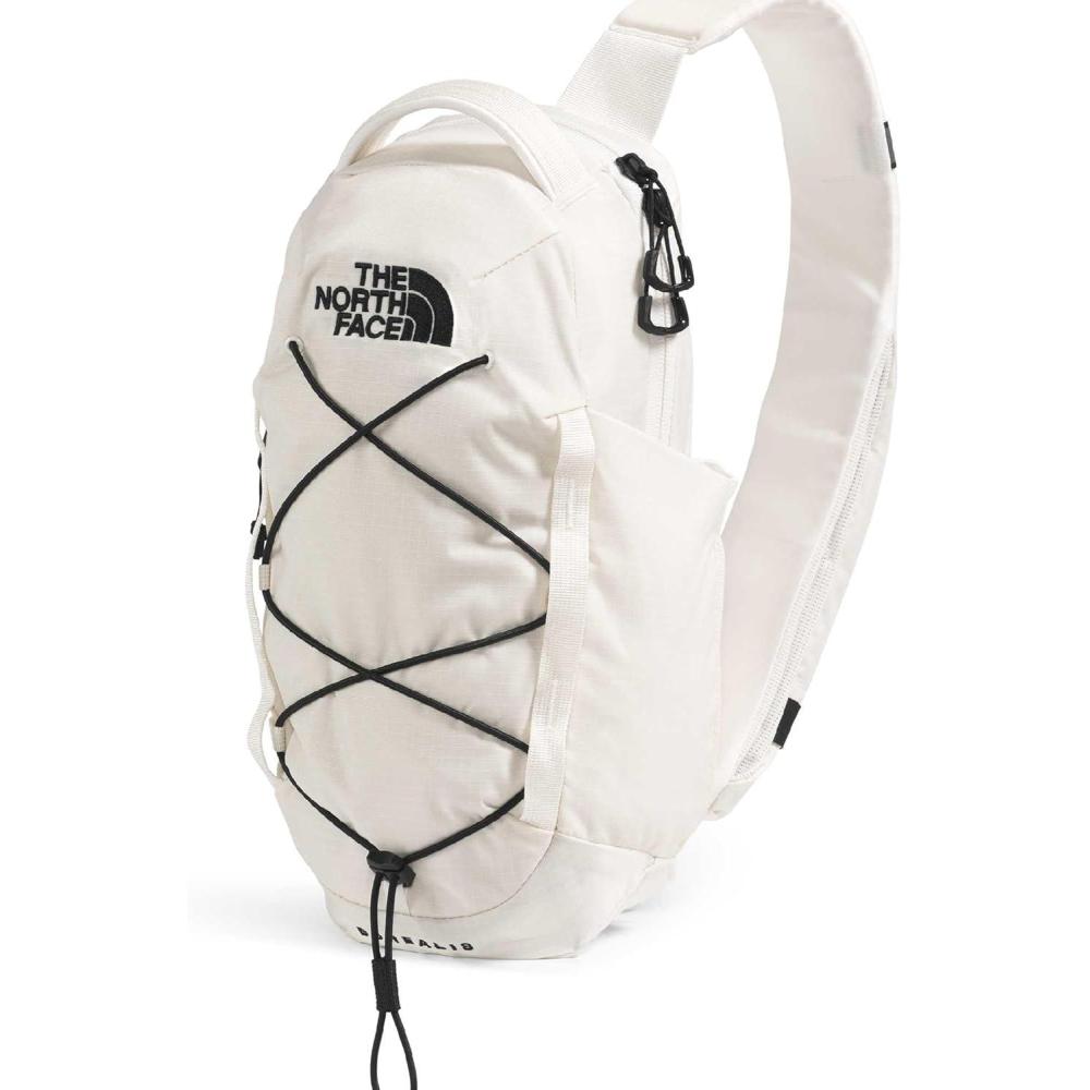 imageTHE NORTH FACE Borealis SIing Bag Crossbody Adjustable Strap Water Repellent Finish Multiple Compartments Tablet SleeveWhite DuneTnf Black