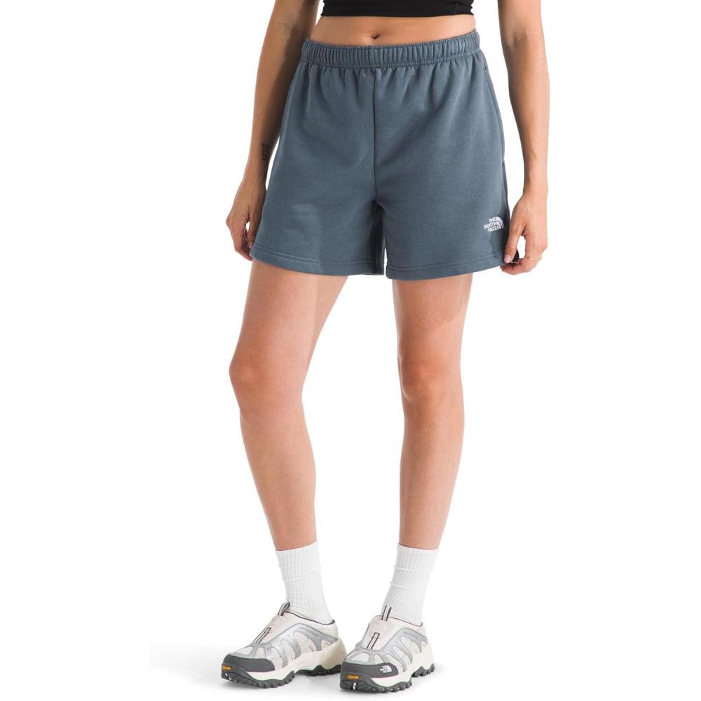 imageTHE NORTH FACE Womens Evolution Simple Dome Short Elastic Waistband With Adjustable Drawcord Pockets Embroidered LogoGranite Grey