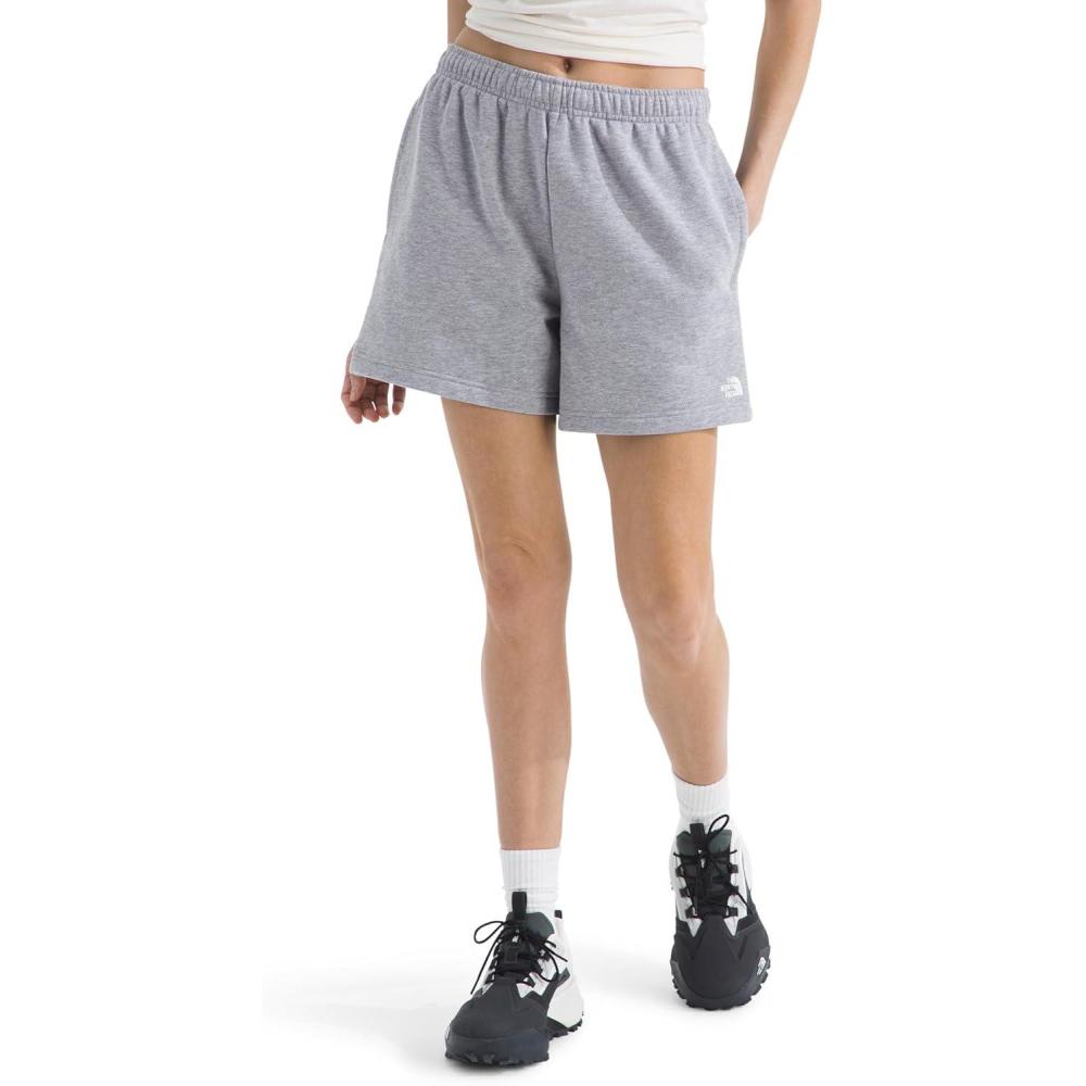 imageTHE NORTH FACE Womens Evolution Simple Dome Short Elastic Waistband With Adjustable Drawcord Pockets Embroidered LogoTnf Pale Grey Heather