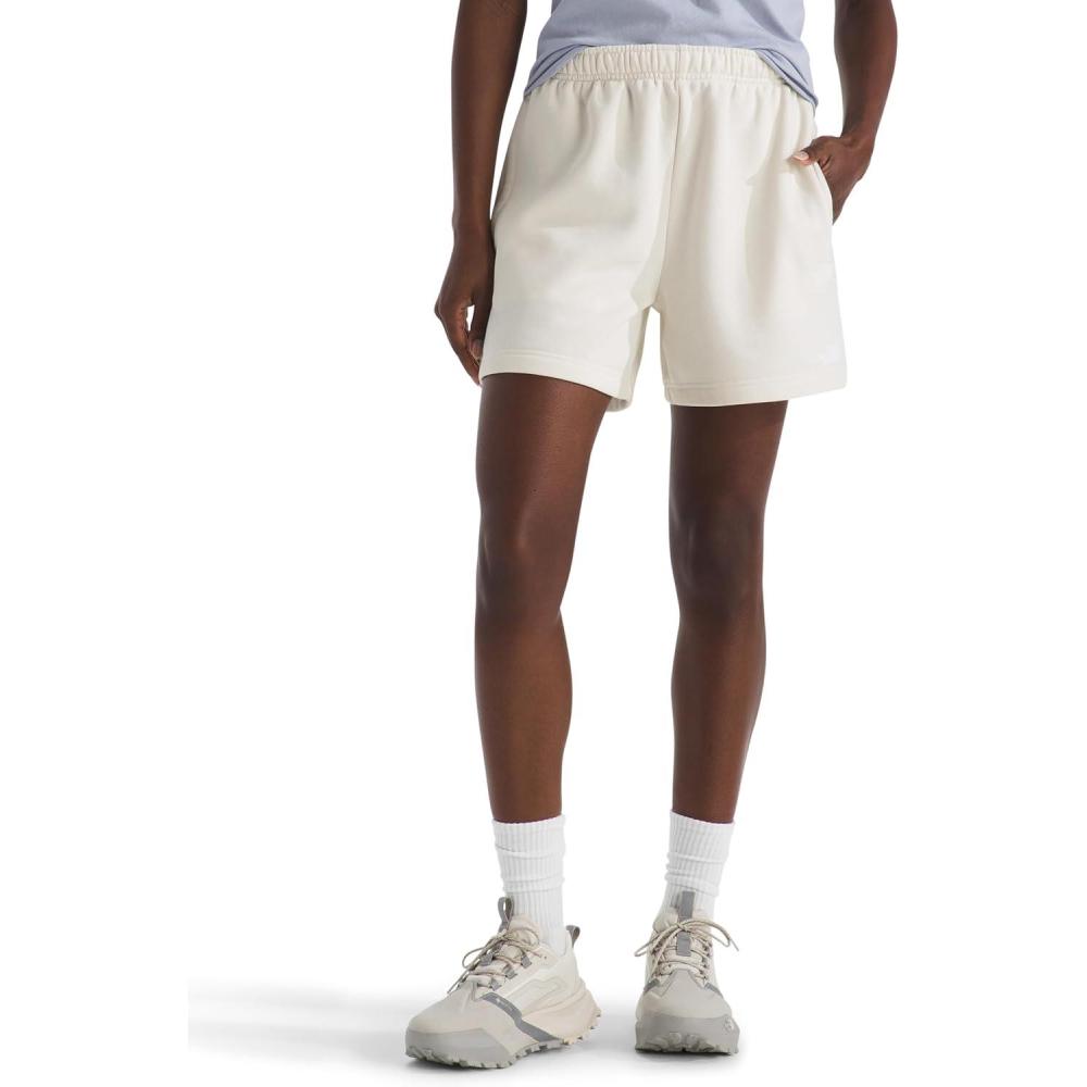imageTHE NORTH FACE Womens Evolution Simple Dome Short Elastic Waistband With Adjustable Drawcord Pockets Embroidered LogoWhite Dune