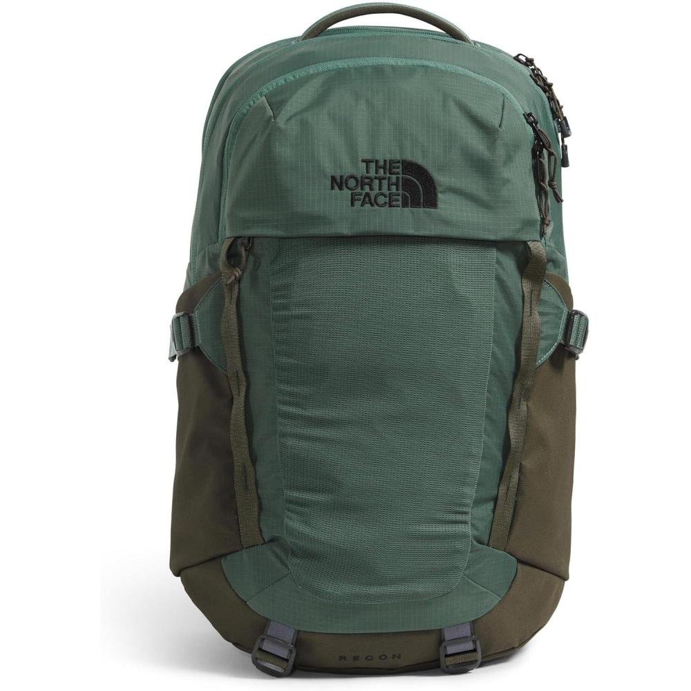 imageThe North Face Recon Everyday Laptop Backpack Daypack Water Repellent Laptop Sleeve 2 Water Bottle Pockets Asphalt Grey Light HeatherTNF BlackNPF One SizeDuck GreenNew Taupe Green