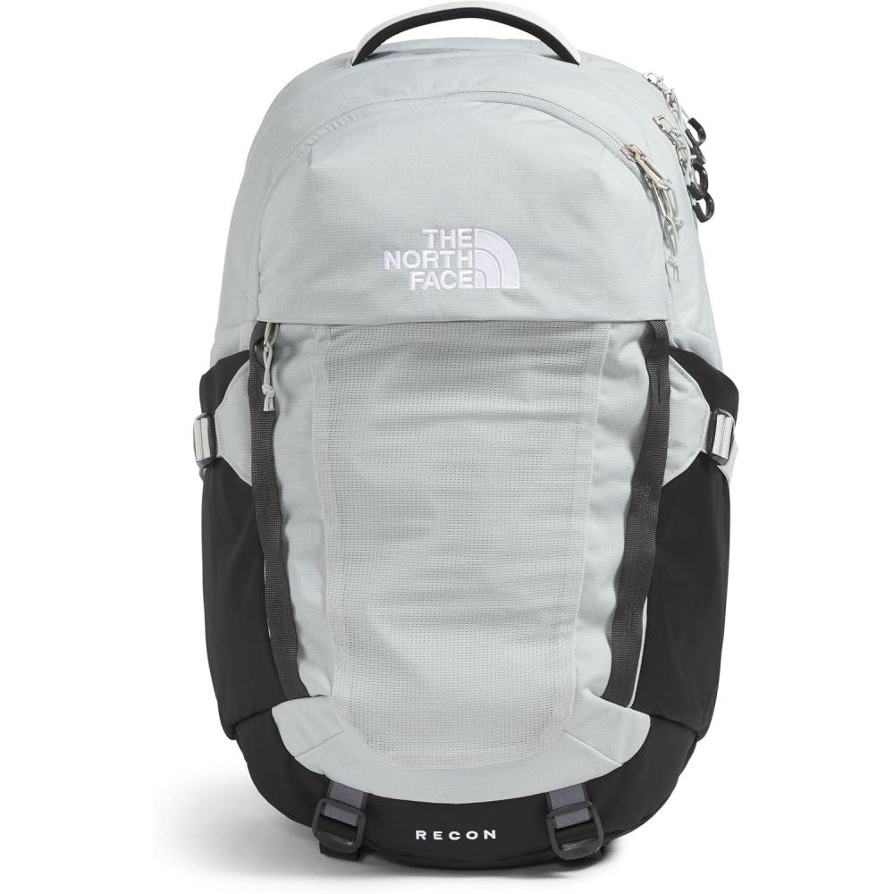 imageThe North Face Recon Everyday Laptop Backpack Daypack Water Repellent Laptop Sleeve 2 Water Bottle Pockets Asphalt Grey Light HeatherTNF BlackNPF One SizeTin Grey Dark HeatherAsphalt GreyTnf Blacknpf