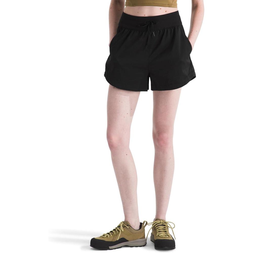 imageThe North Face Womens Aphrodite Arise 3 Short Standard amp Plus Size Moisture Wicking Adjustable Elastic WaistbandTnf Black