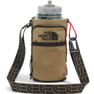THE NORTH FACE Borealis Water Bottle Holder | Adjustable Strap, Water-Repellent Finish, External Pocket with Key Hook(Cedar/Lava Red)