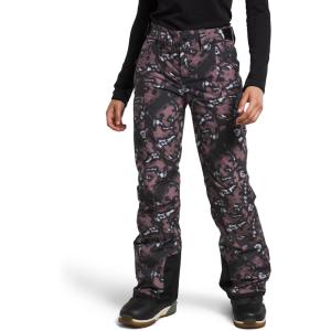 THE NORTH FACE Women’s Freedom Insulated Pant (Standard & Plus Size) | Waterproof for Snow Sports, Gaiters, Adjustable Waist(Fawn Grey Snake Charmer Print)