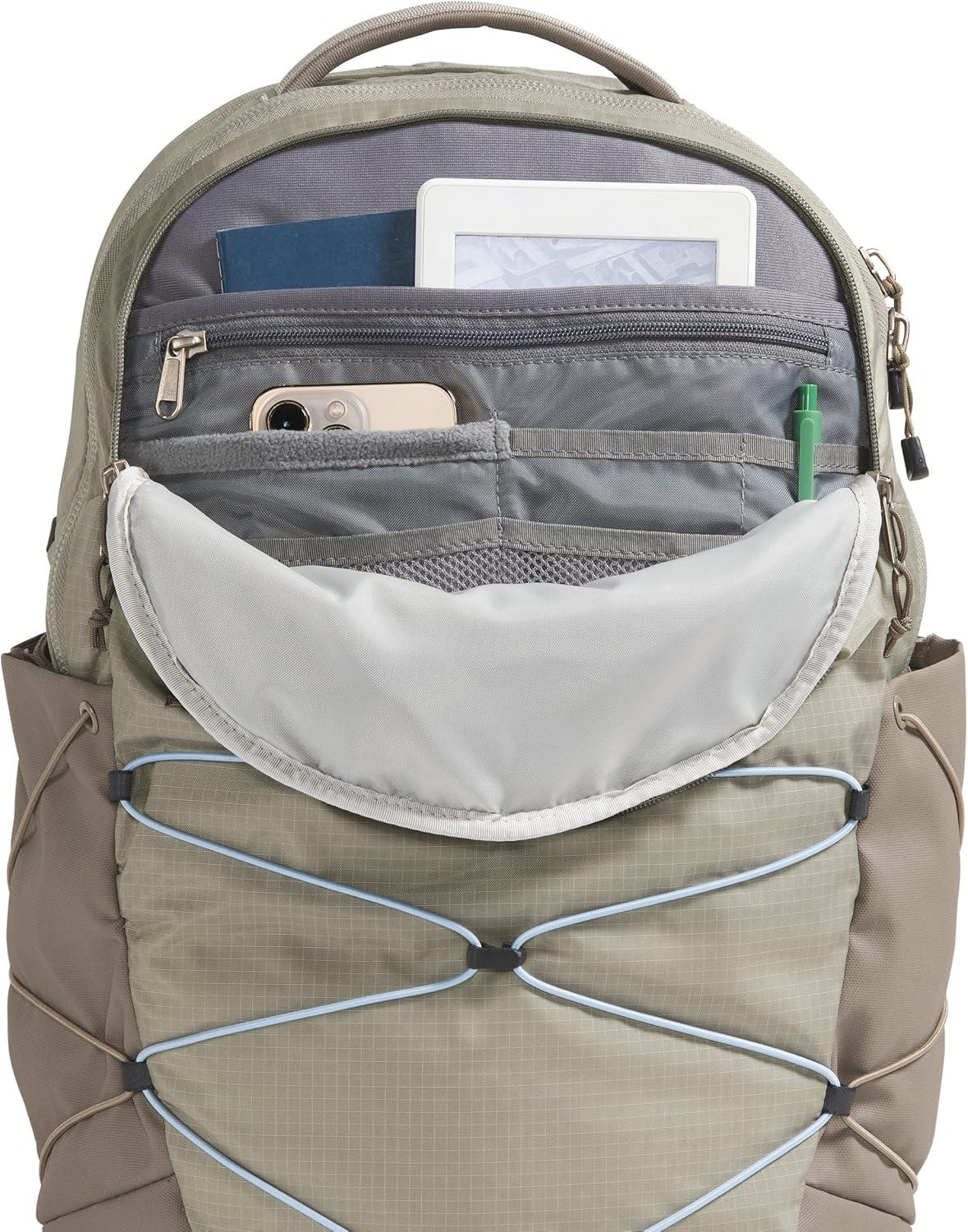 imageThe North Face Womens Borealis Commuter Laptop Backpack Everyday Travel Bag Laptop Sleeve Reflective Details Stone Slab Light HeatherStone Slab One SizeClay GreyCavern Grey