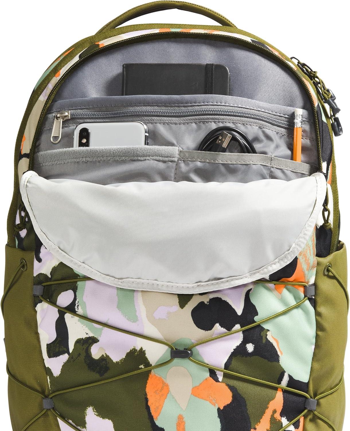 imageThe North Face Womens Borealis Commuter Laptop Backpack Everyday Travel Bag Laptop Sleeve Reflective Details Stone Slab Light HeatherStone Slab One SizeForest Olive Grounded Floral PrintForest Olive