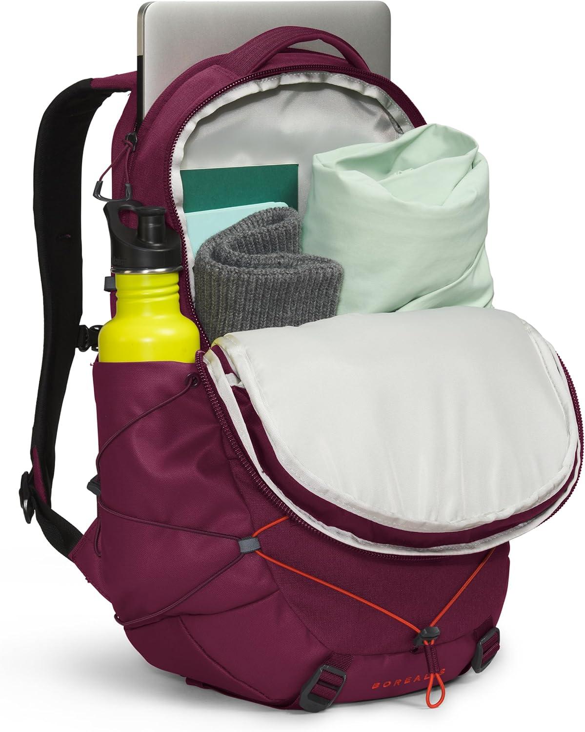 imageThe North Face Womens Borealis Commuter Laptop Backpack Everyday Travel Bag Laptop Sleeve Reflective Details Stone Slab Light HeatherStone Slab One SizeBoysenberry Light HeatherFiery Red