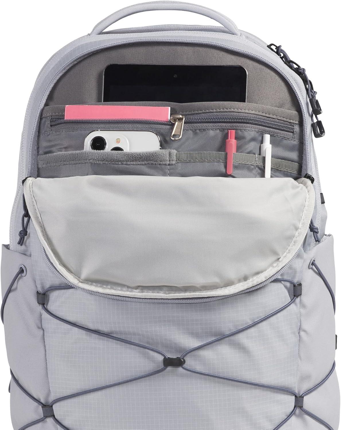 imageThe North Face Womens Borealis Commuter Laptop Backpack Everyday Travel Bag Laptop Sleeve Reflective Details Stone Slab Light HeatherStone Slab One SizeBlue FlaxTwilight Galaxy