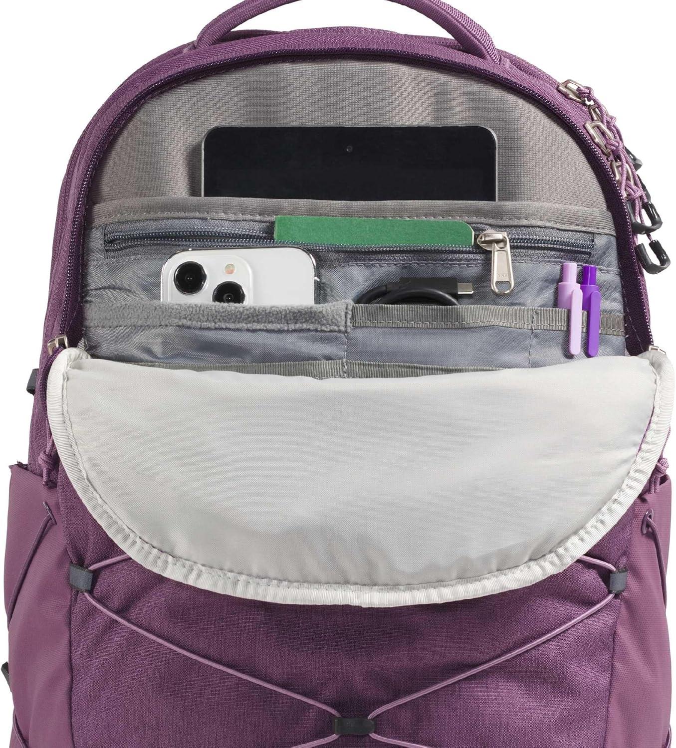 imageThe North Face Womens Borealis Commuter Laptop Backpack Everyday Travel Bag Laptop Sleeve Reflective Details Stone Slab Light HeatherStone Slab One SizeChroma Purple Light HeatherHushed Lavender