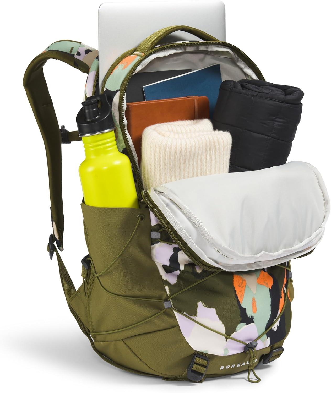 imageThe North Face Womens Borealis Commuter Laptop Backpack Everyday Travel Bag Laptop Sleeve Reflective Details Stone Slab Light HeatherStone Slab One SizeForest Olive Grounded Floral PrintForest Olive