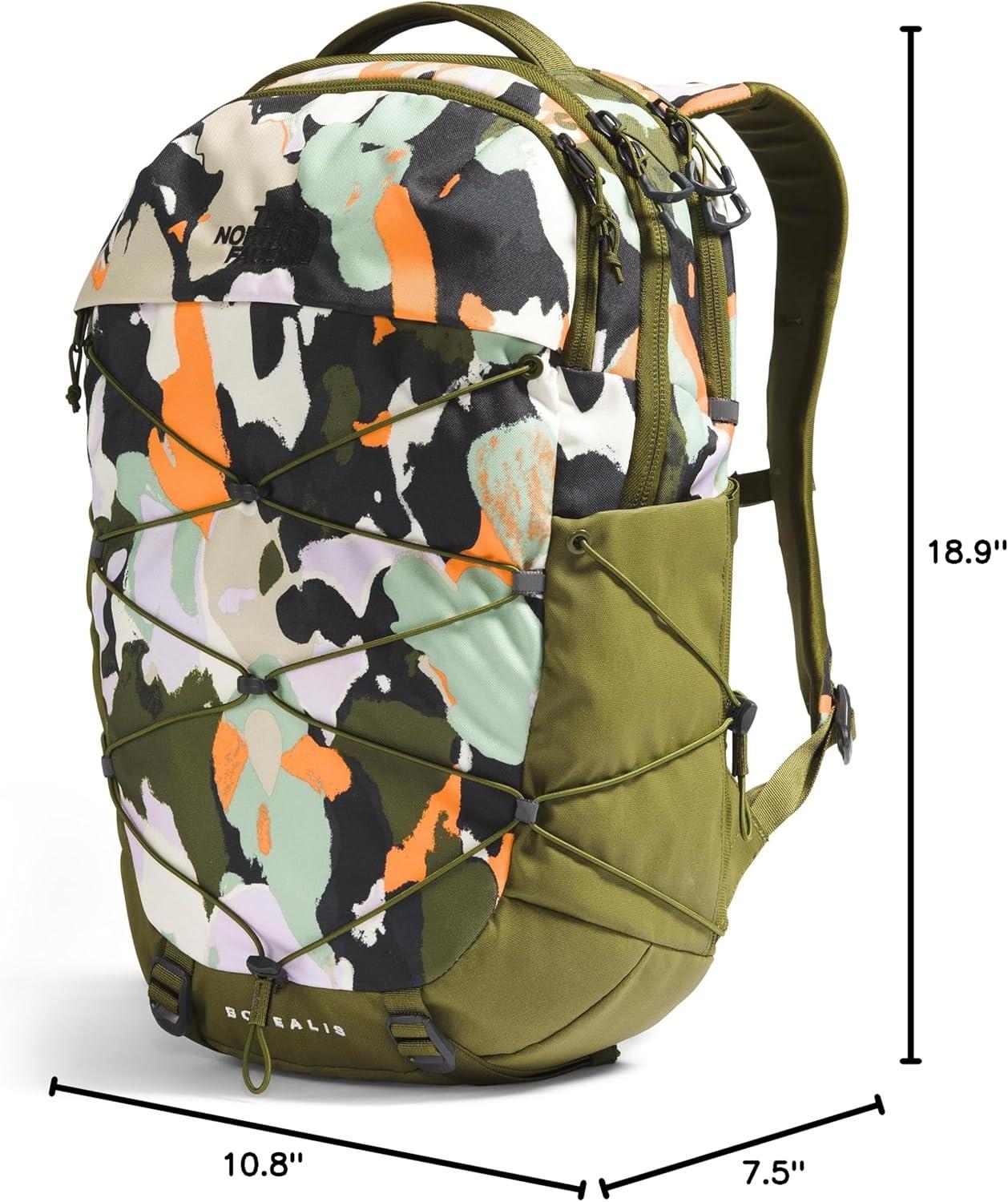 imageThe North Face Womens Borealis Commuter Laptop Backpack Everyday Travel Bag Laptop Sleeve Reflective Details Stone Slab Light HeatherStone Slab One SizeForest Olive Grounded Floral PrintForest Olive