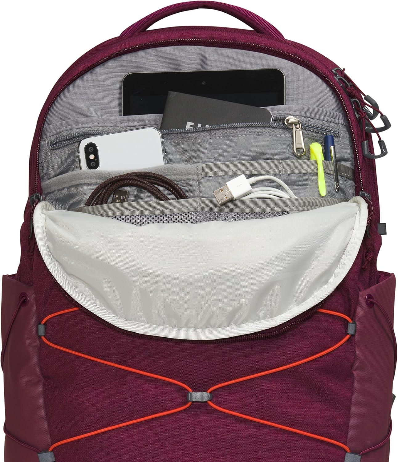 imageThe North Face Womens Borealis Commuter Laptop Backpack Everyday Travel Bag Laptop Sleeve Reflective Details Stone Slab Light HeatherStone Slab One SizeBoysenberry Light HeatherFiery Red