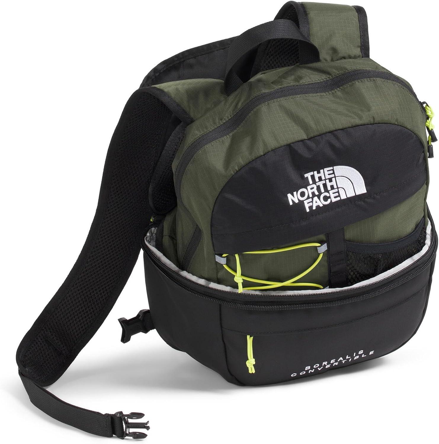 imageThe North Face Borealis Convertible Pack Commuter Laptop Backpack Removable Lumbar Pack Water Repellent Finish CedarLava Red One SizeNew Taupe GreenTnf BlackFizz Lime
