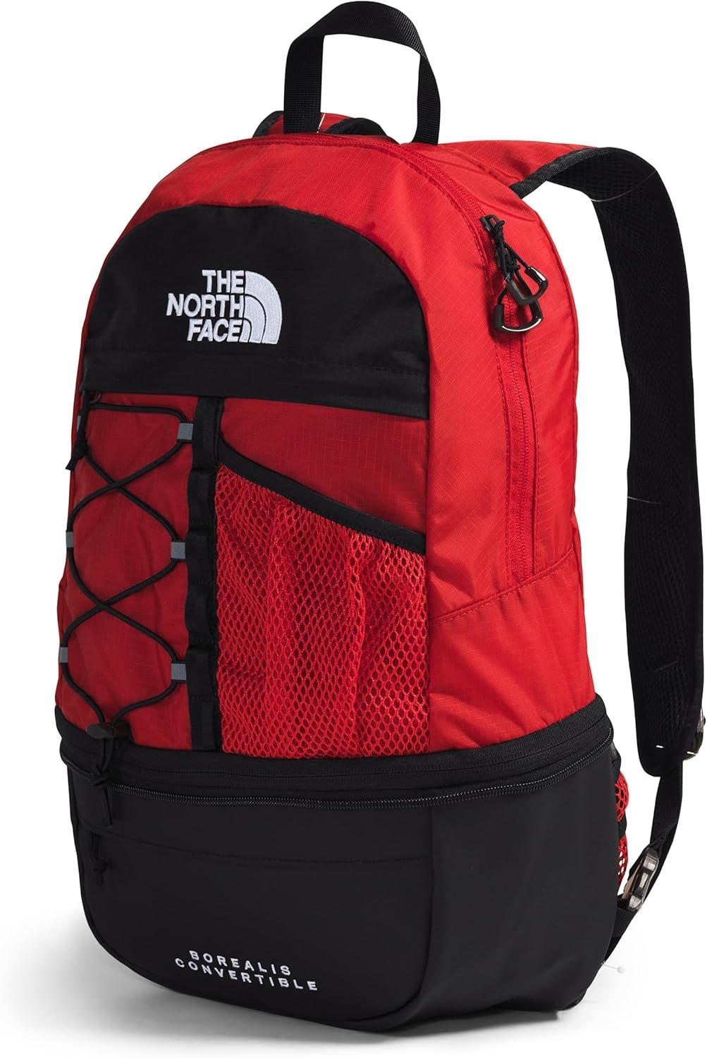 imageThe North Face Borealis Convertible Pack Commuter Laptop Backpack Removable Lumbar Pack Water Repellent Finish CedarLava Red One SizeTnf RedTnf Black