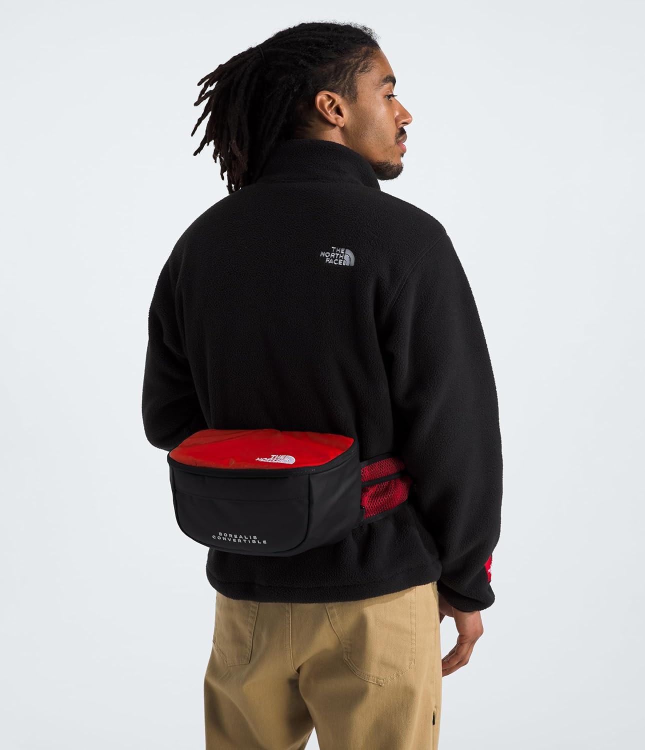 imageThe North Face Borealis Convertible Pack Commuter Laptop Backpack Removable Lumbar Pack Water Repellent Finish CedarLava Red One SizeTnf RedTnf Black
