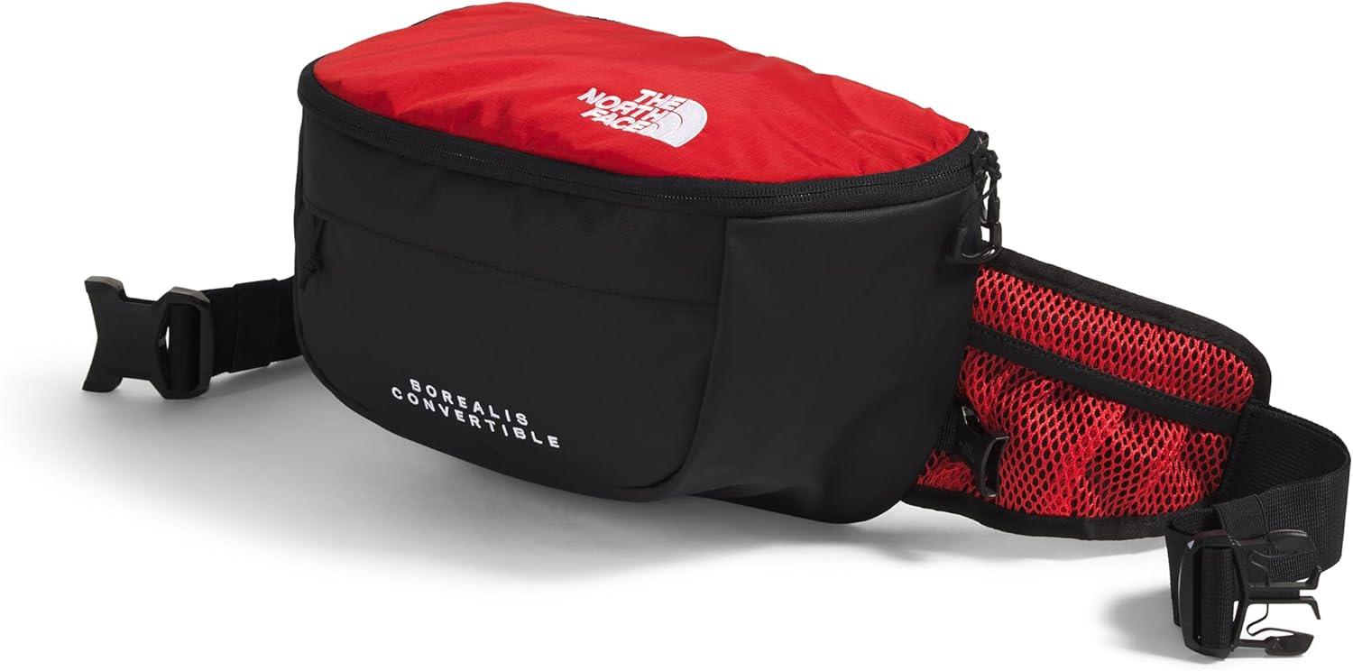 imageThe North Face Borealis Convertible Pack Commuter Laptop Backpack Removable Lumbar Pack Water Repellent Finish CedarLava Red One SizeTnf RedTnf Black