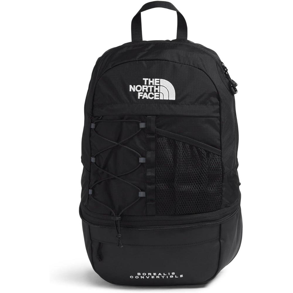 imageThe North Face Borealis Convertible Pack Commuter Laptop Backpack Removable Lumbar Pack Water Repellent Finish CedarLava Red One SizeTnf BlackTnf Black