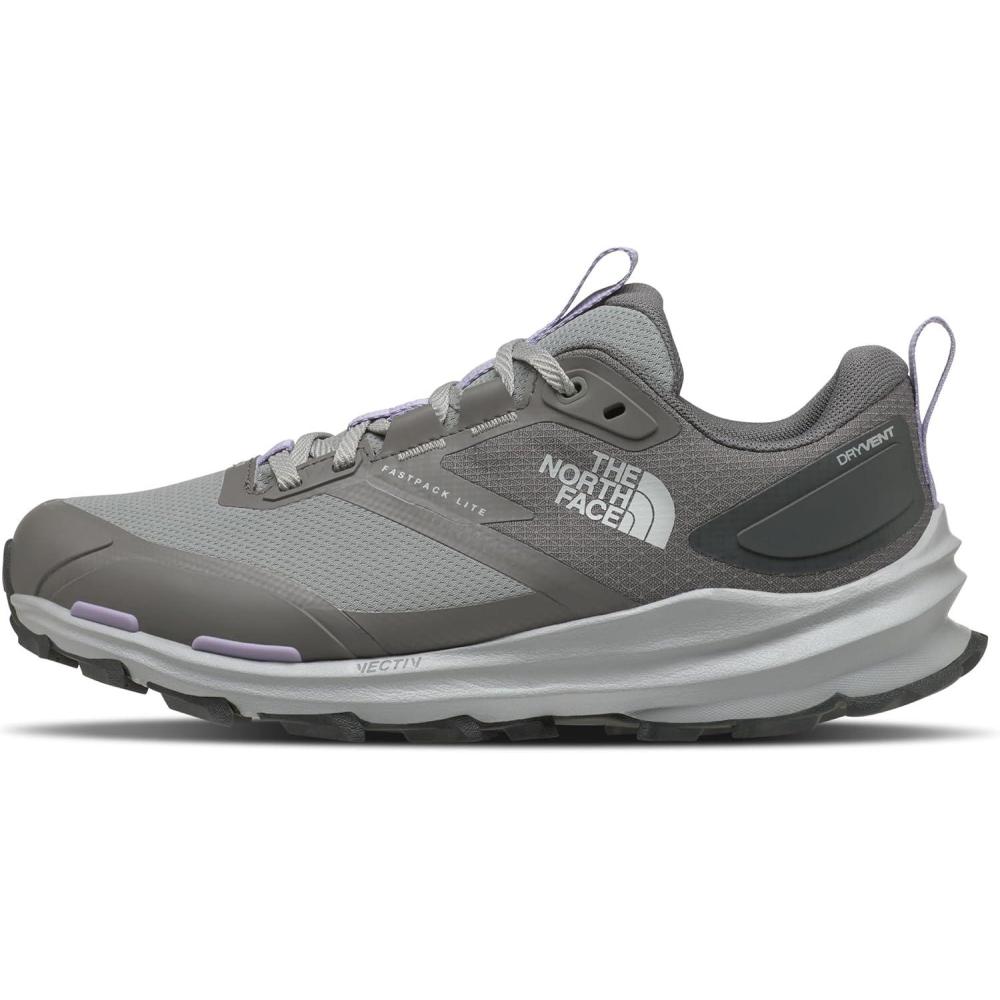 imageThe North Face Womens Vectiv Fastpack Lite Waterproof Hiking Shoe Rockered Abrasion ResistantConcreteSmoked Pearl