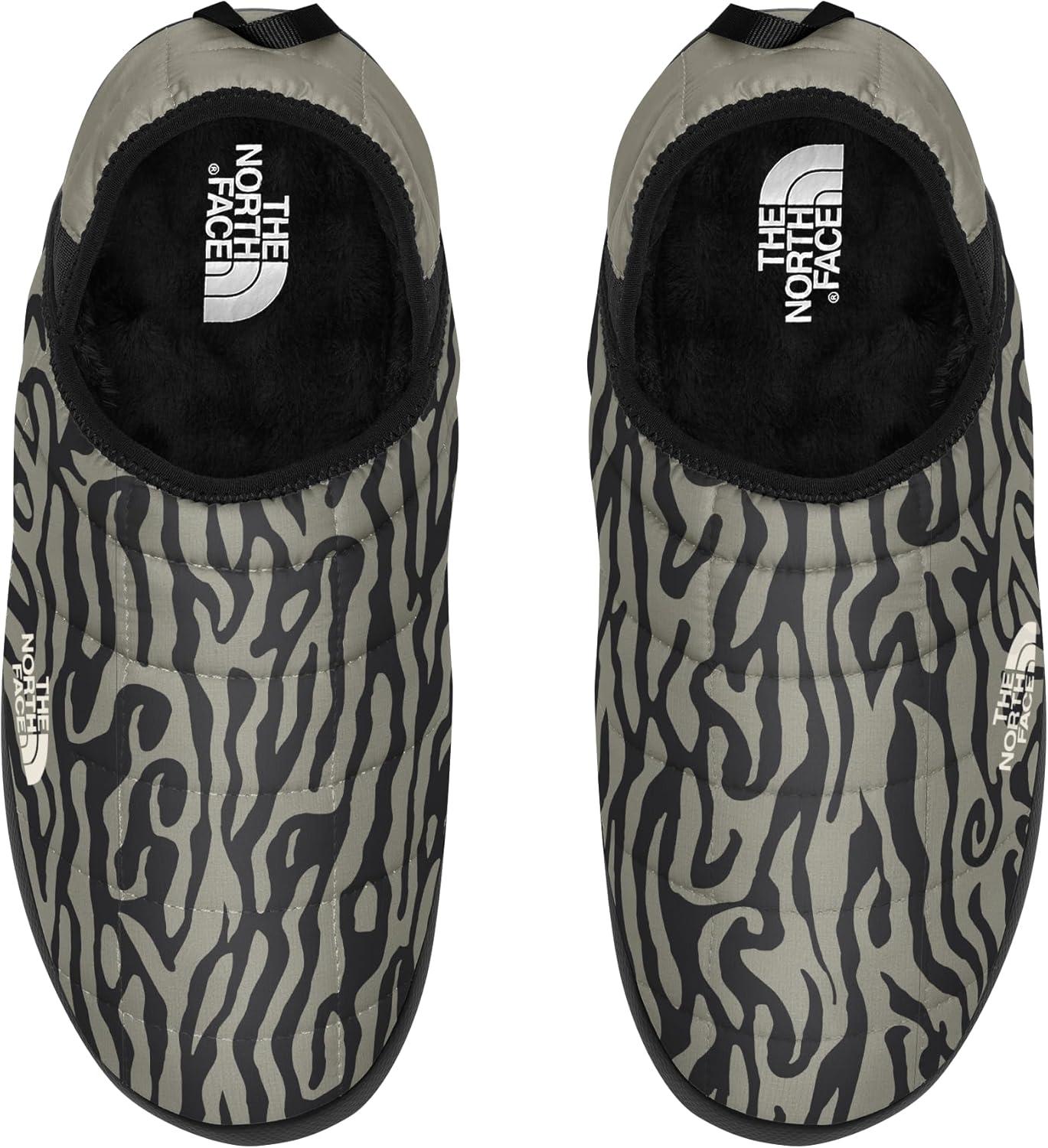 imageTHE NORTH FACE Womens Thermoball Traction Mule V Winter Shoe Insulated amp Water Repellent Rubber OutsoleClay Grey Tnf Tiger Stripe PrintTnf Black