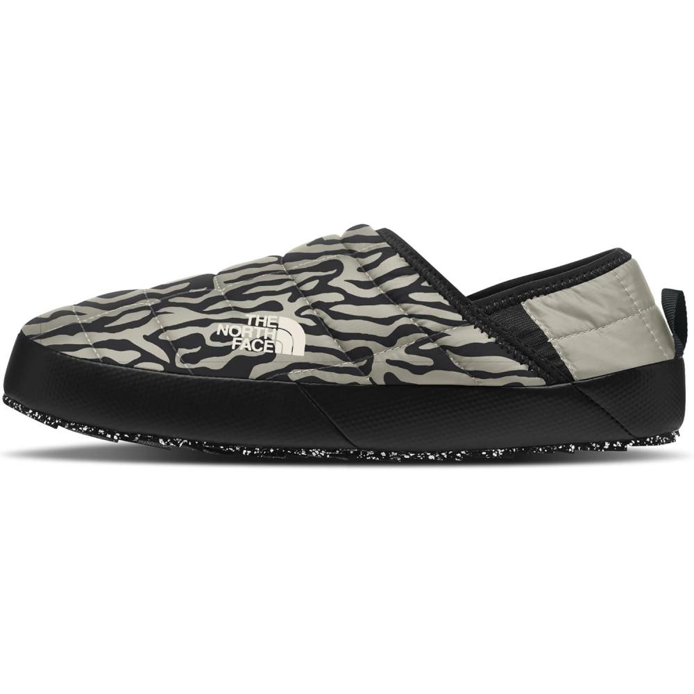 imageTHE NORTH FACE Womens Thermoball Traction Mule V Winter Shoe Insulated amp Water Repellent Rubber OutsoleClay Grey Tnf Tiger Stripe PrintTnf Black