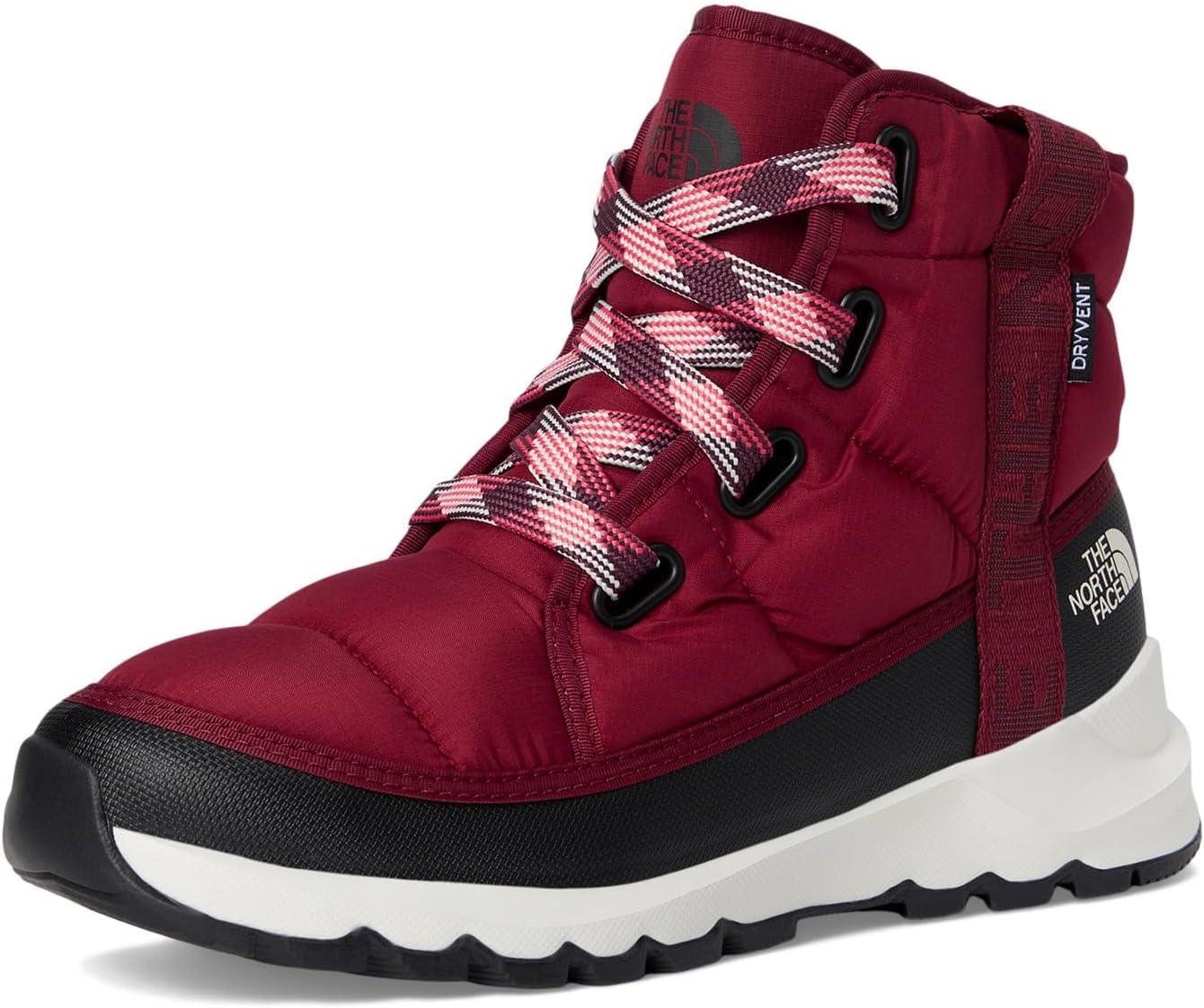 imageTHE NORTH FACE Womens Thermoball Lace Up Luxe Waterproof Boot Insulated Winter Boots With CollarBeetrootTnf Black