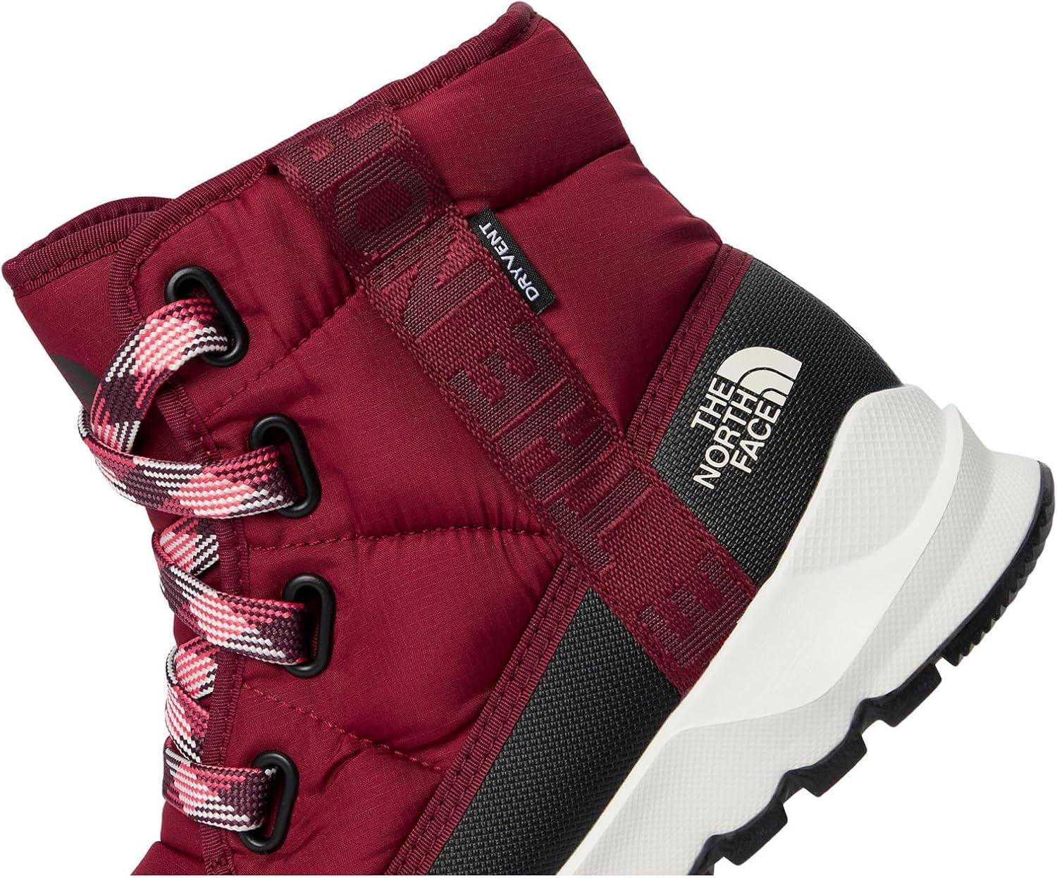 imageTHE NORTH FACE Womens Thermoball Lace Up Luxe Waterproof Boot Insulated Winter Boots With CollarBeetrootTnf Black
