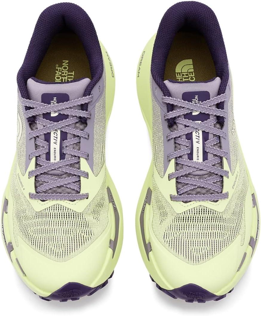 imageThe North Face Womens Vectiv Enduris 4 Trail Running Shoe CushionedTranscendent GreyLemon Mist