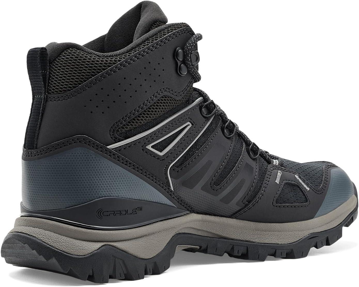imageThe North Face womens Hedgehog Mid Goretex Hiking Shoe Waterproof Cushioned amp Rubber OutsoleTnf BlackAsphalt Grey