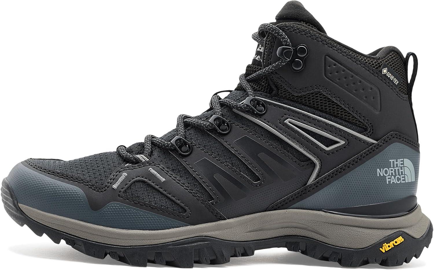 imageThe North Face womens Hedgehog Mid Goretex Hiking Shoe Waterproof Cushioned amp Rubber OutsoleTnf BlackAsphalt Grey
