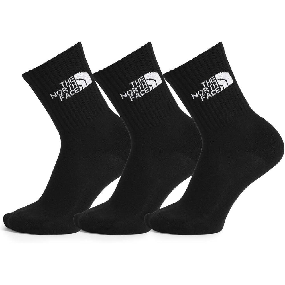 imageThe North Face Everyday Standard Crew Sock 3Pack Casual Socks for Men amp Women Padded amp Breathable Ergonomic Toe BoxTnf Black