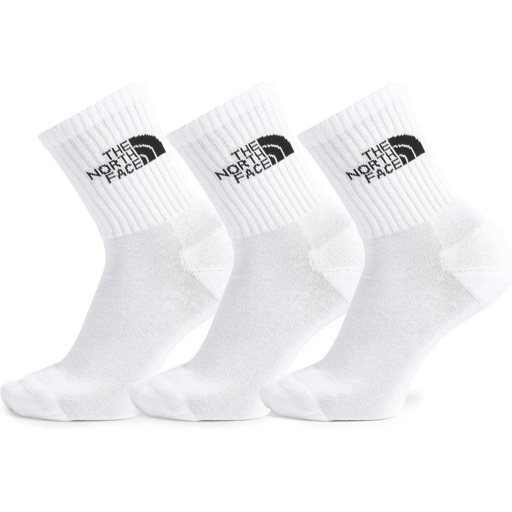 imageThe North Face Everyday Standard Crew Sock 3Pack Casual Socks for Men amp Women Padded amp Breathable Ergonomic Toe BoxTnf White