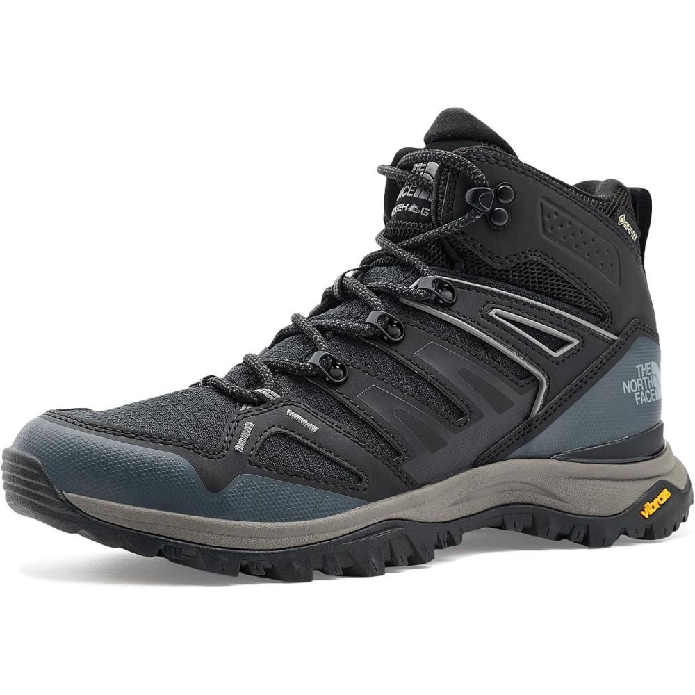 imageThe North Face womens Hedgehog Mid Goretex Hiking Shoe Waterproof Cushioned amp Rubber OutsoleTnf BlackAsphalt Grey