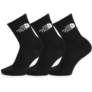 The North Face Everyday Standard Crew Sock – 3-Pack Casual Socks for Men & Women, Padded & Breathable, Ergonomic Toe Box(Tnf Black)