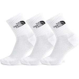 The North Face Everyday Standard Crew Sock – 3-Pack Casual Socks for Men & Women, Padded & Breathable, Ergonomic Toe Box(Tnf White)