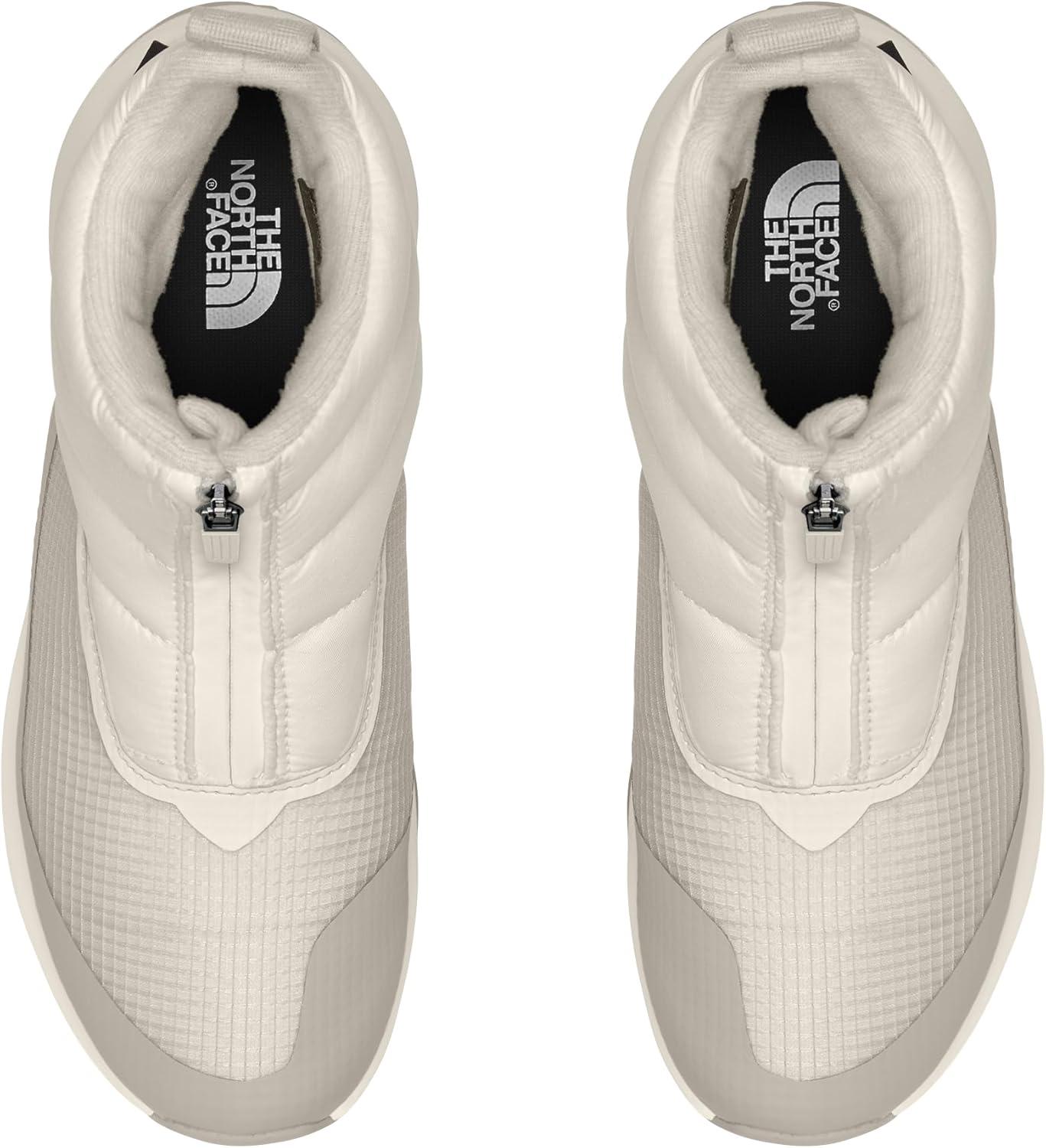 imageTHE NORTH FACE Womens Thermoball Progressive Zip Up II Snow Boot Insulated amp Waterproof Rubber OutsoleGardenia WhiteSilver Grey