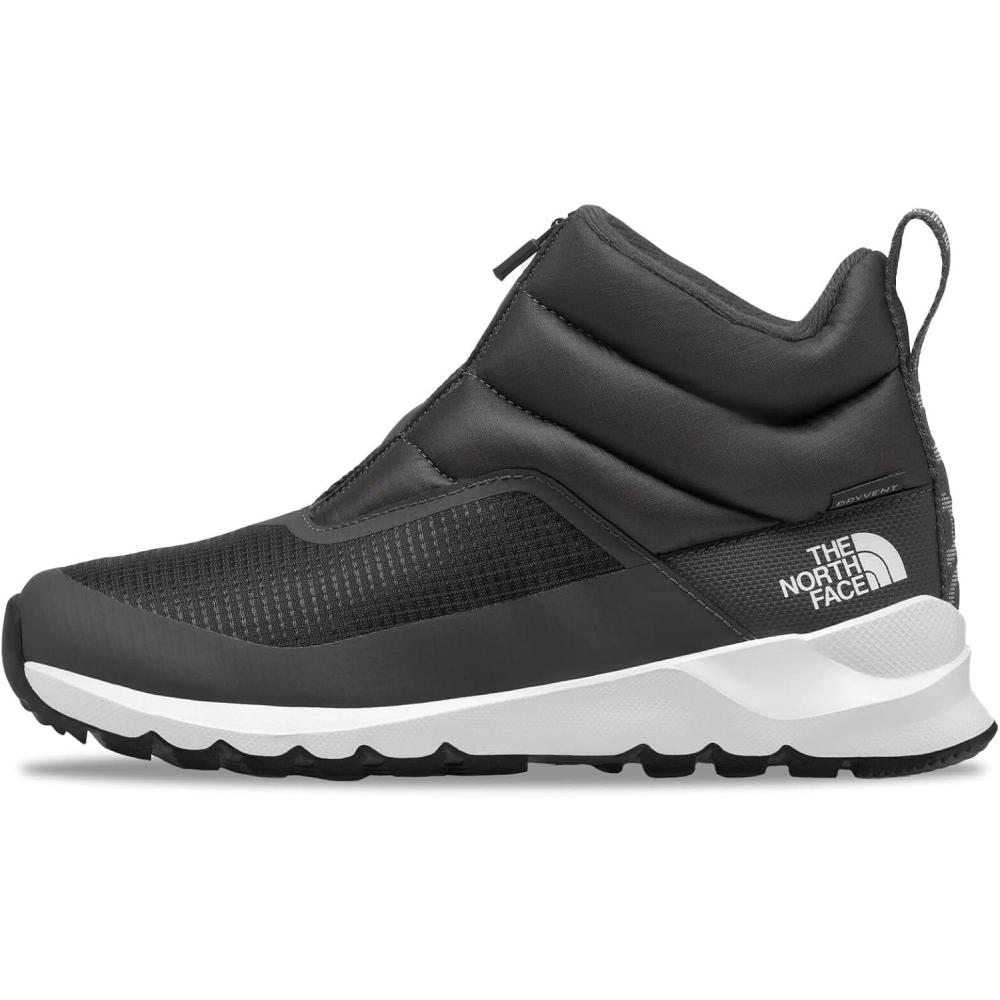 imageTHE NORTH FACE Womens Thermoball Progressive Zip Up II Snow Boot Insulated amp Waterproof Rubber OutsoleAnthracite GreyWhite Ash