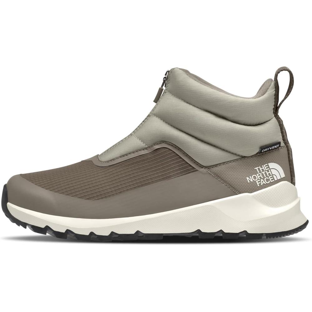imageTHE NORTH FACE Womens Thermoball Progressive Zip Up II Snow Boot Insulated amp Waterproof Rubber OutsoleClay GreyCavern Grey