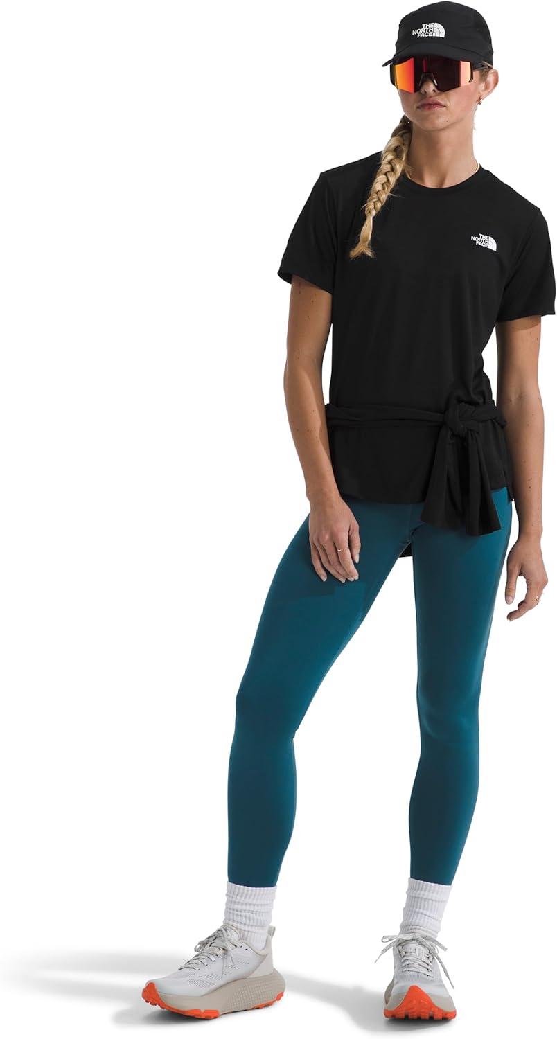 imageThe North Face Womens Flex ShortSleeve Tee Moisture Wicking Forward Set Side Seams Split HemTnf Black