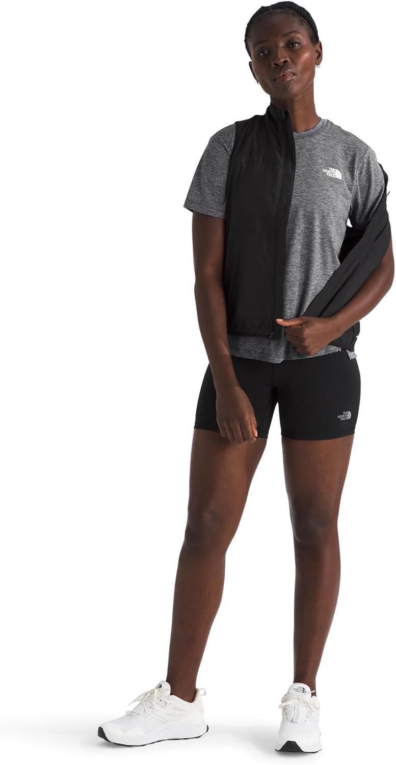 imageThe North Face Womens Flex ShortSleeve Tee Moisture Wicking Forward Set Side Seams Split HemTnf Black Light Heather