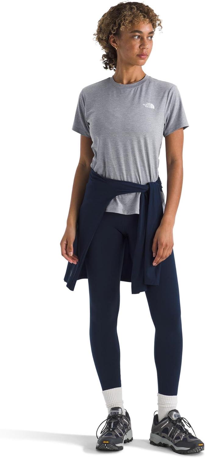 imageThe North Face Womens Flex ShortSleeve Tee Moisture Wicking Forward Set Side Seams Split HemTnf Pale Grey Heather