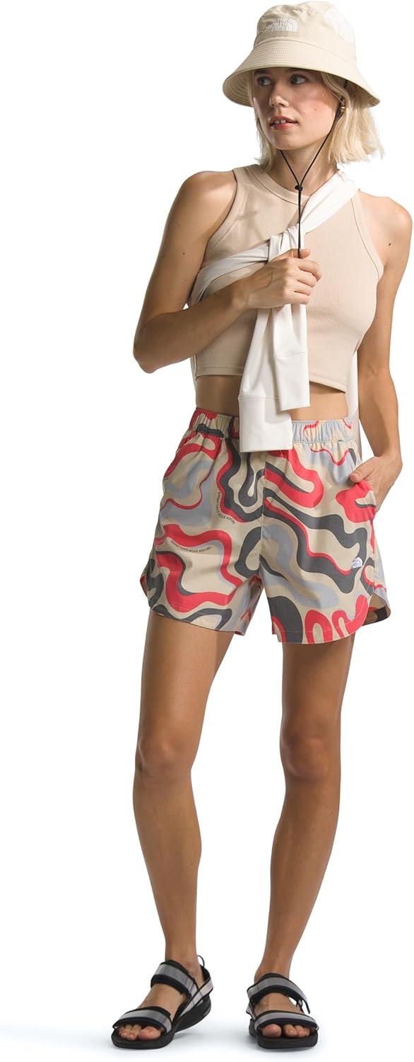 imageTHE NORTH FACE Womens Class V Pathfinder PullOn ShortGravel Wavy Lines Print