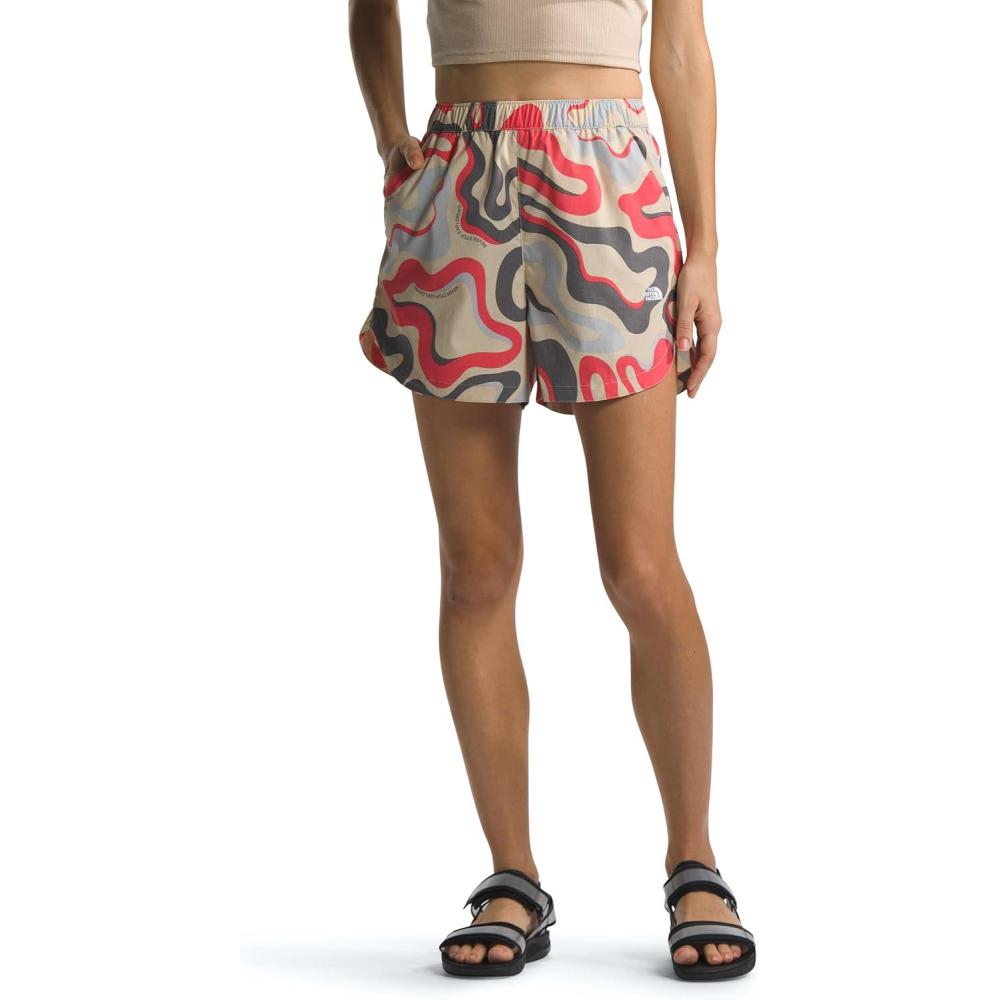 imageTHE NORTH FACE Womens Class V Pathfinder PullOn ShortGravel Wavy Lines Print
