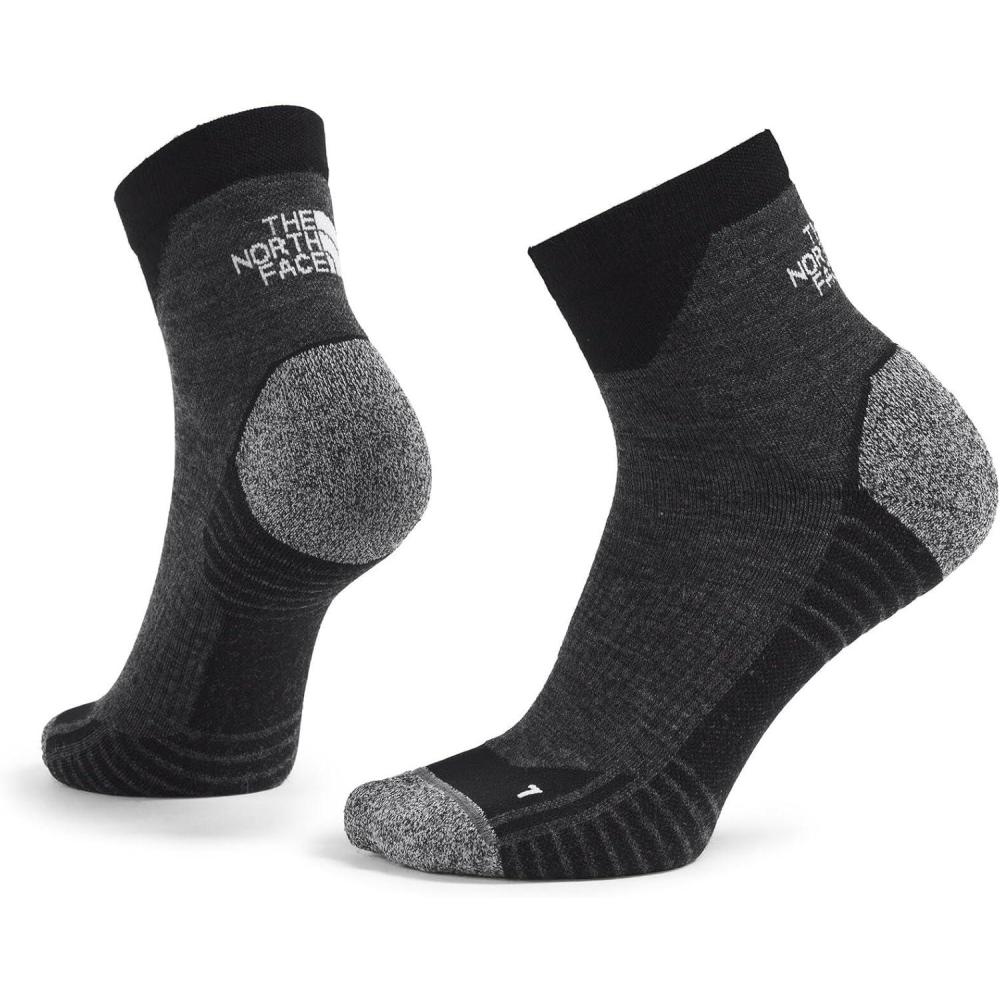 imageThe North Face Unisex Hiking Quarter Sock Merino Wool Quarter Crew Socks for Men amp Women Light Cushioning Extended HeelTnf Black