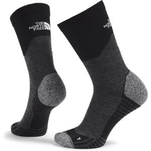 The North Face Unisex Hiking Crew Sock – Merino Wool Crew Length Socks for Men & Women, Light Cushioning, Extended Heel(Tnf Black)
