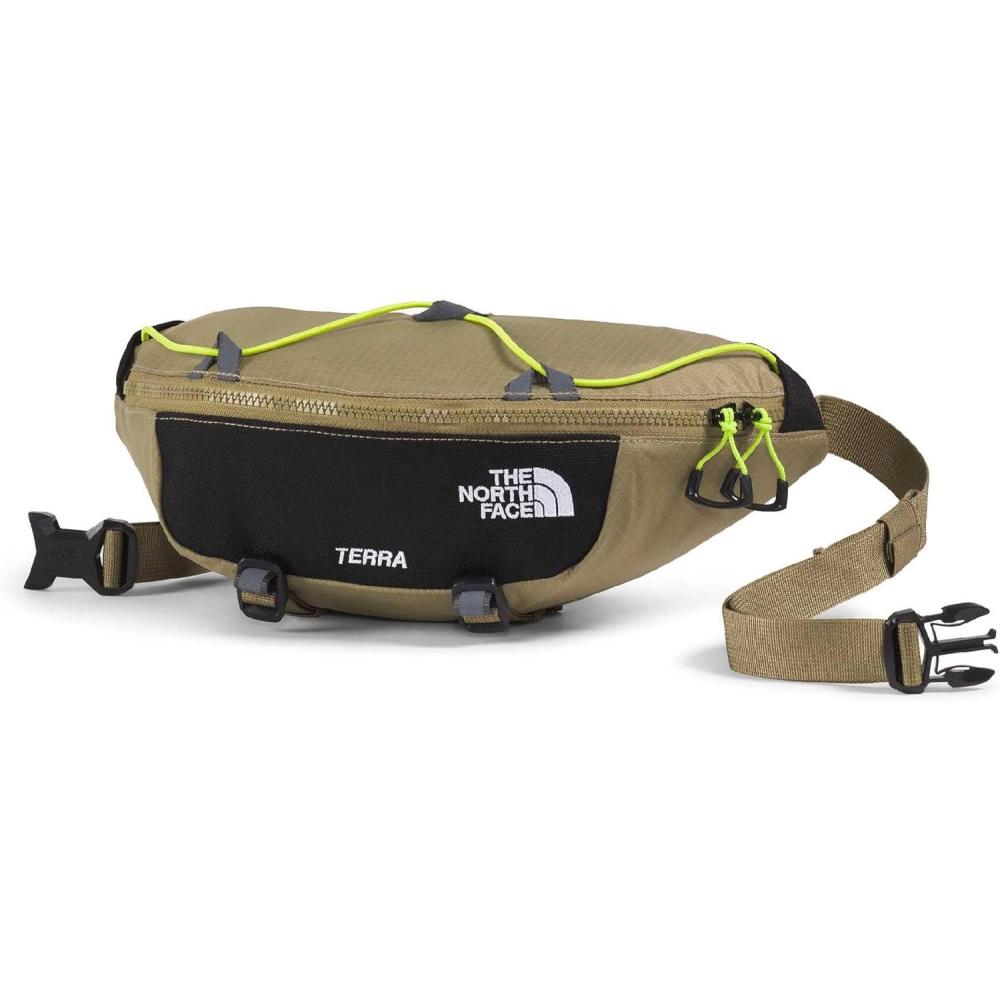 imageTHE NORTH FACE Terra Lumbar Hiking Hip Pack 3 Liter Storage Belt Bag Water Repellent Adjustable Strap Zip PocketsCedarTNF BlackFizz Lime