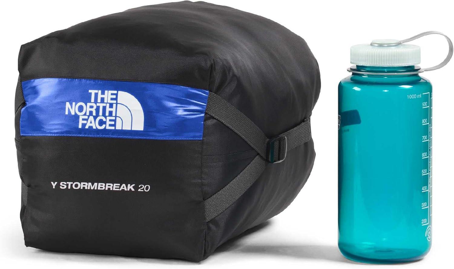 imageTHE NORTH FACE Teen Stormbreak 20F 7C Backpacking Sleeping Bag Water Repellent Fully Insulated Includes Stuff Sack TNF BlueRiver Ice Regular