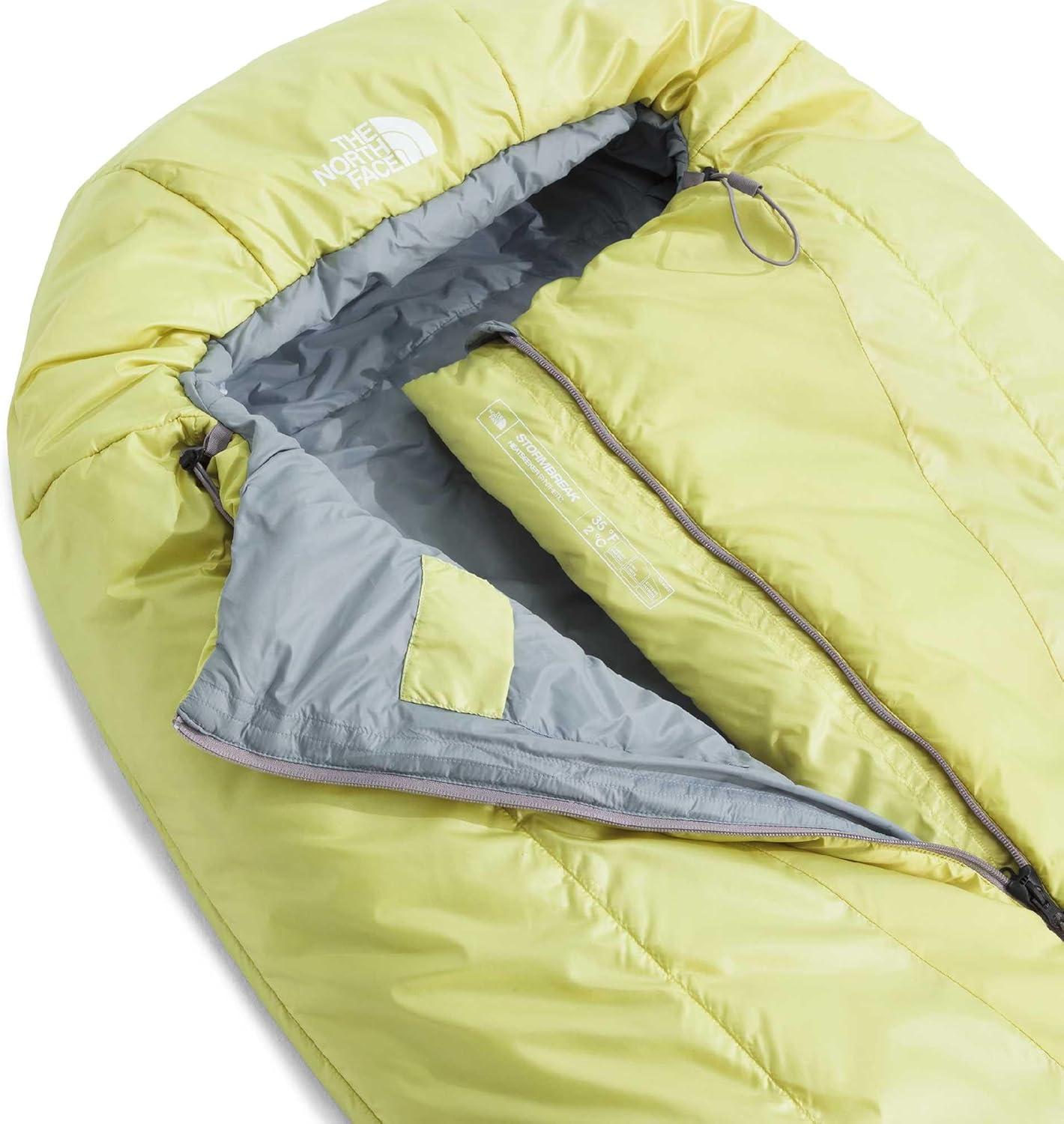 imageThe North Face SleepingBags Stormbreak 35F 17C Backpacking Sleeping Bag Water Repellent Fully Insulated Includes Stuff SackPearFrost Grey