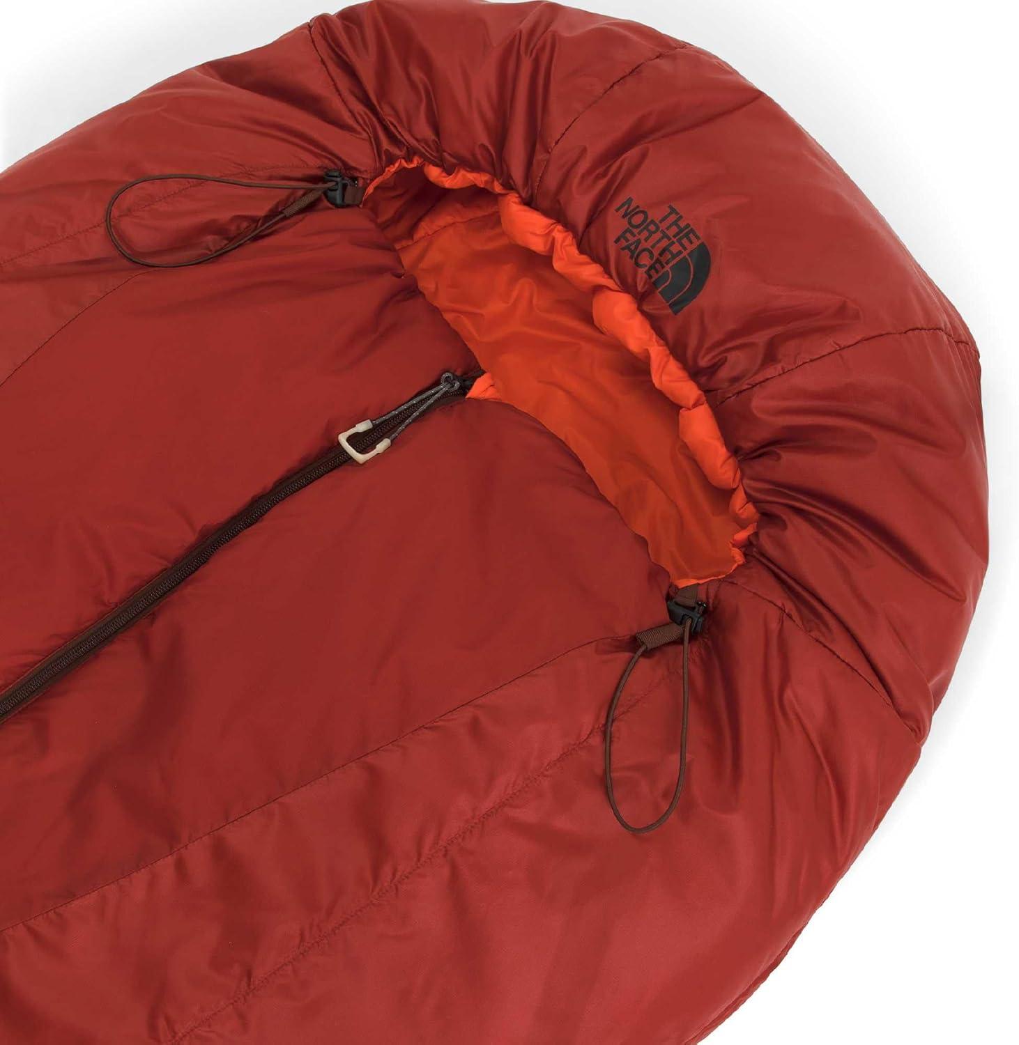 imageThe North Face SleepingBags Stormbreak 50F 10C Backpacking Sleeping Bag Water Repellent Fully Insulated Includes Stuff SackIron ClayLava Red