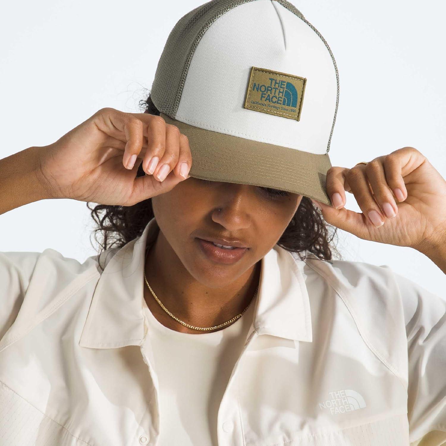 imageTHE NORTH FACE Keep It Patched Trucker Deep Fit Snapback Hat for Men amp Women With Breathable Mesh PanelsCedarWhite Dune